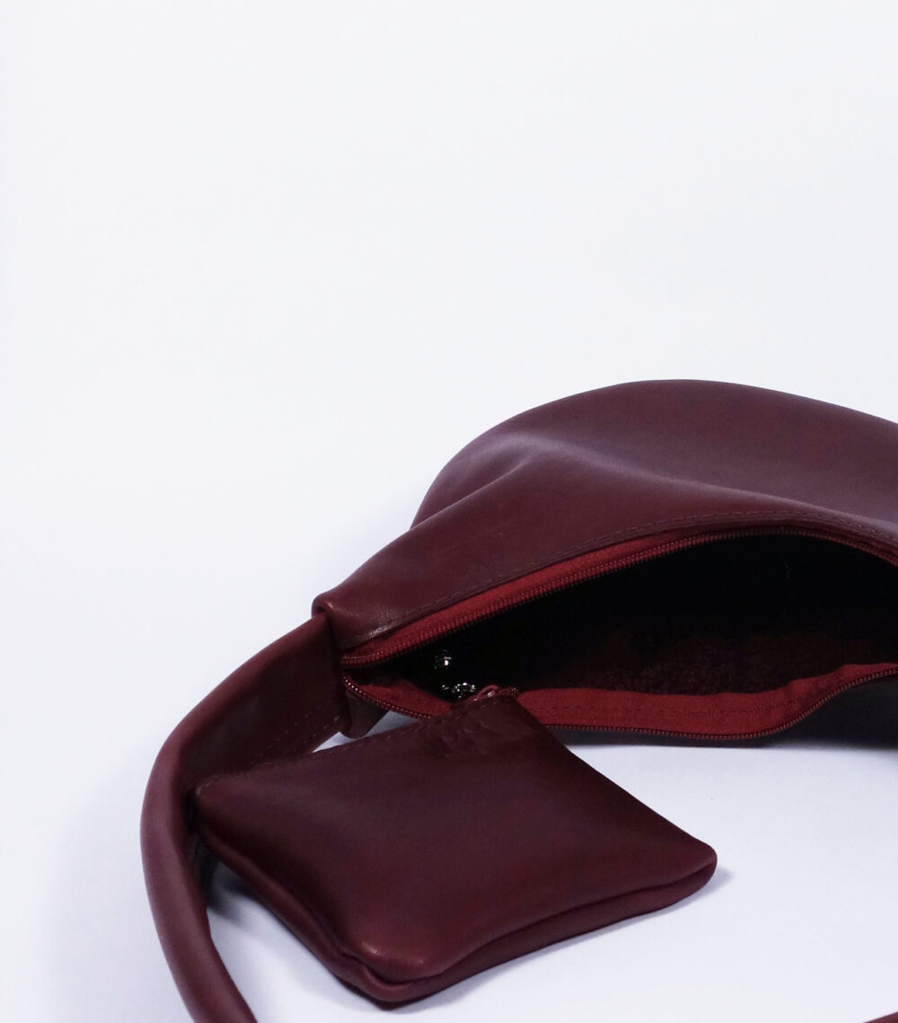 Ledertasche Tilda in Bordeaux – Bild 2