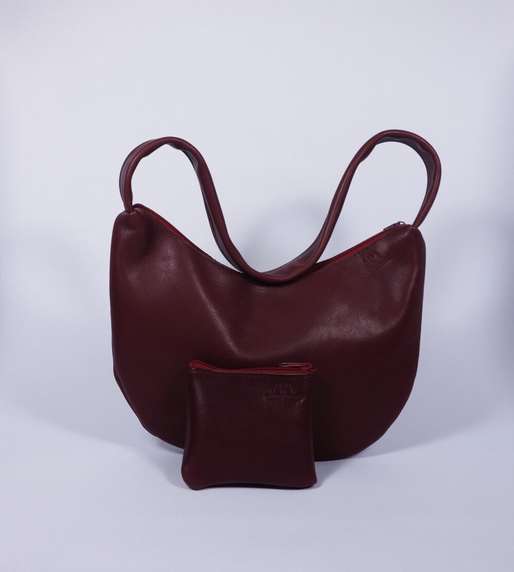 Ledertasche Tilda in Bordeaux – Bild 3