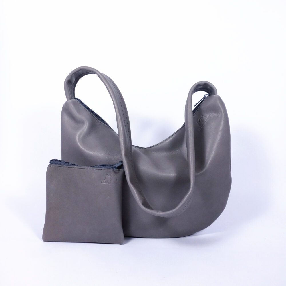 Ledertasche Tilda in Grau – Bild 2