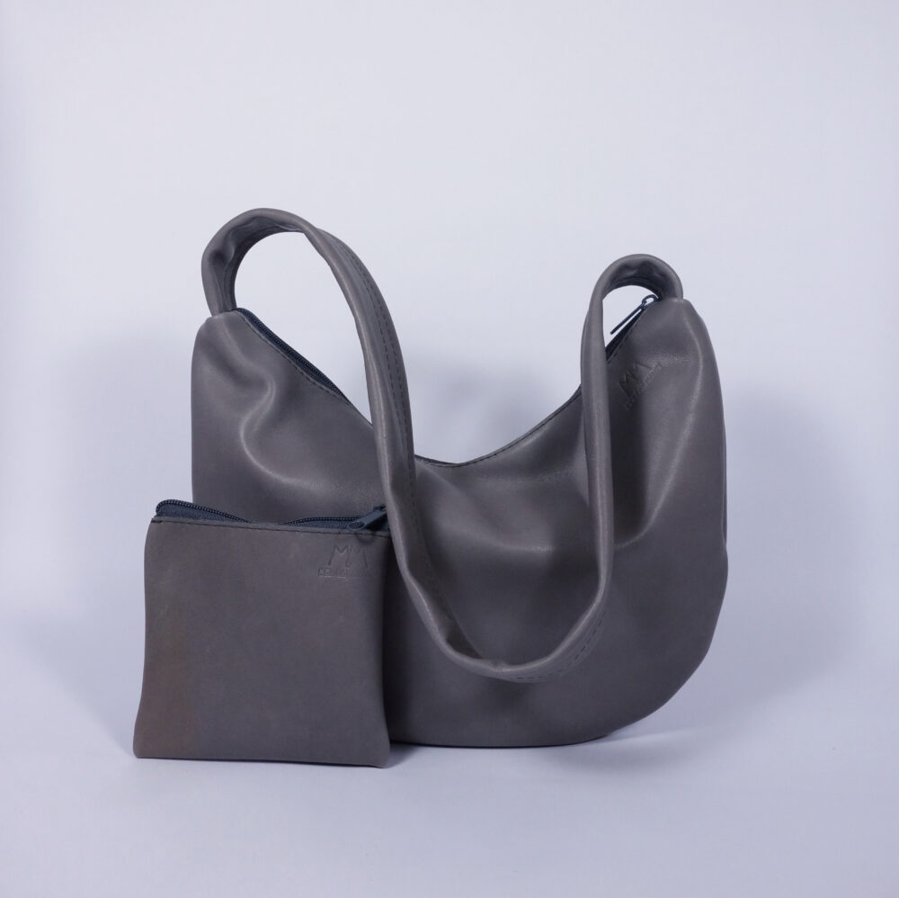 Ledertasche Tilda in Grau – Bild 9
