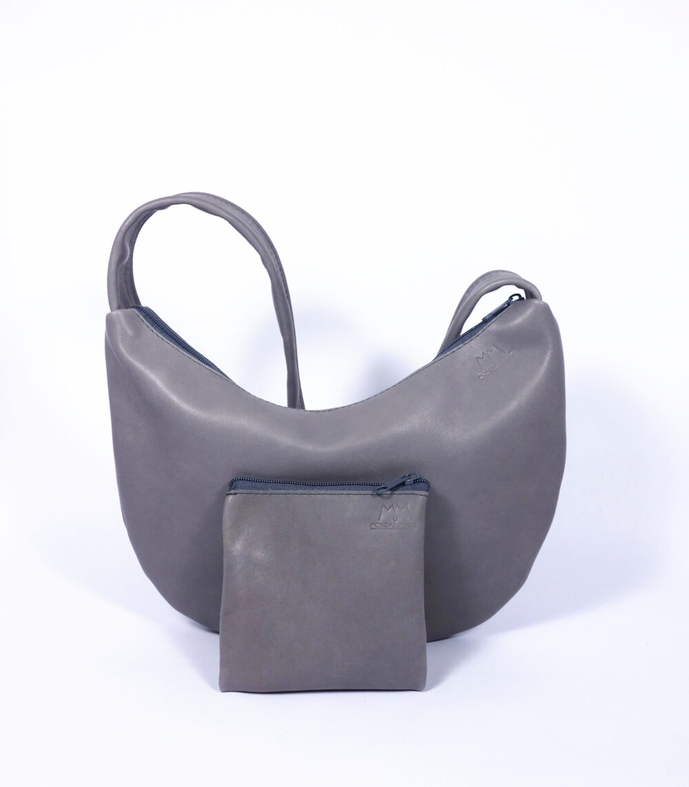 Ledertasche Tilda in Grau – Bild 3