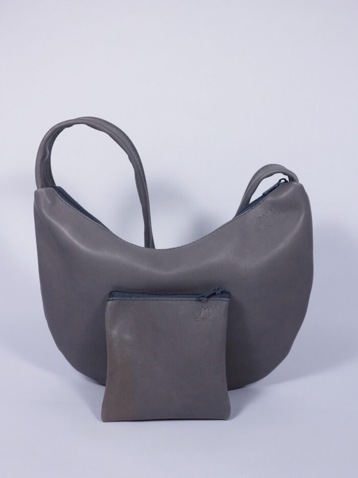 Ledertasche Tilda in Grau