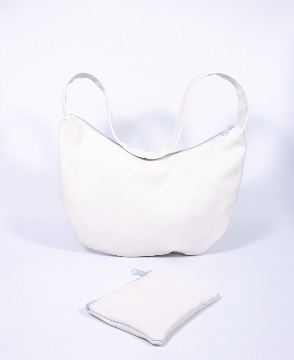 Ledertasche Tilda in Weiß – Bild 3